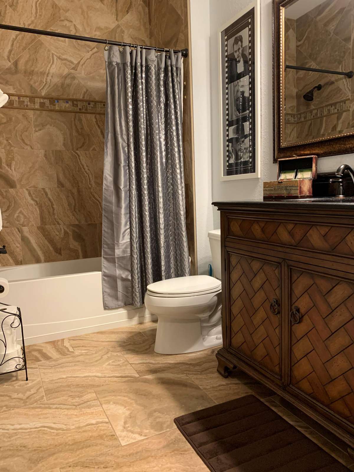 Completely renovated guest bathroom