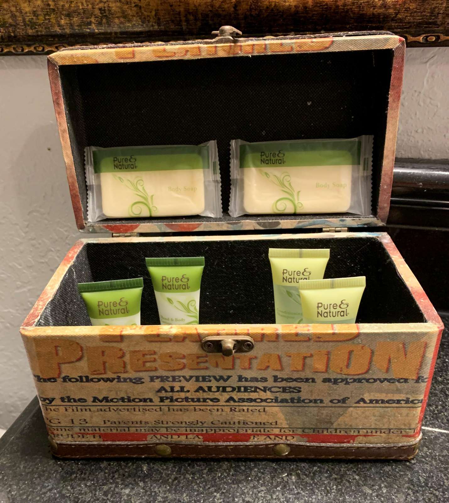 Toiletries guest bathroom