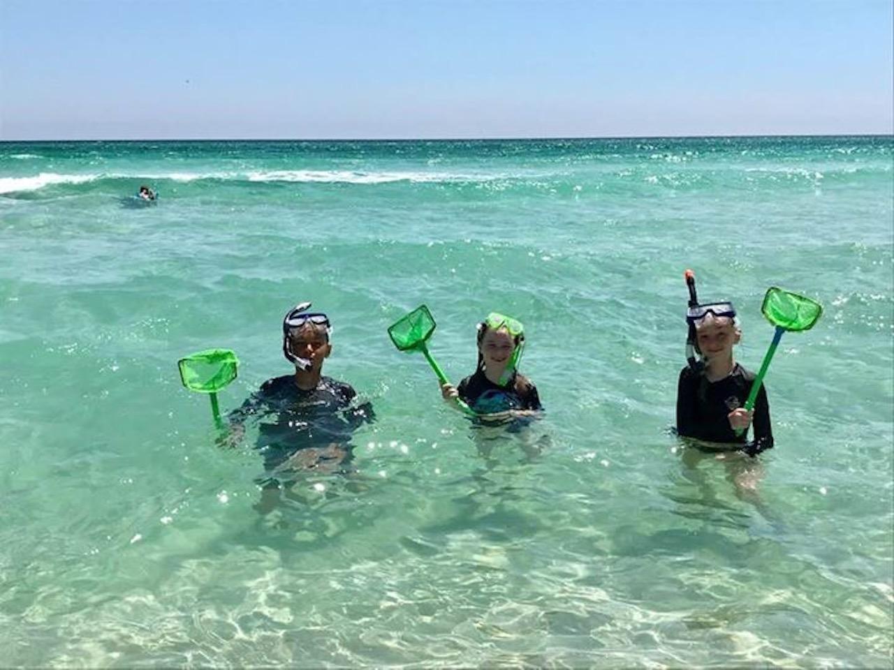 Snorkling on the beach behind Corona Del Mar
