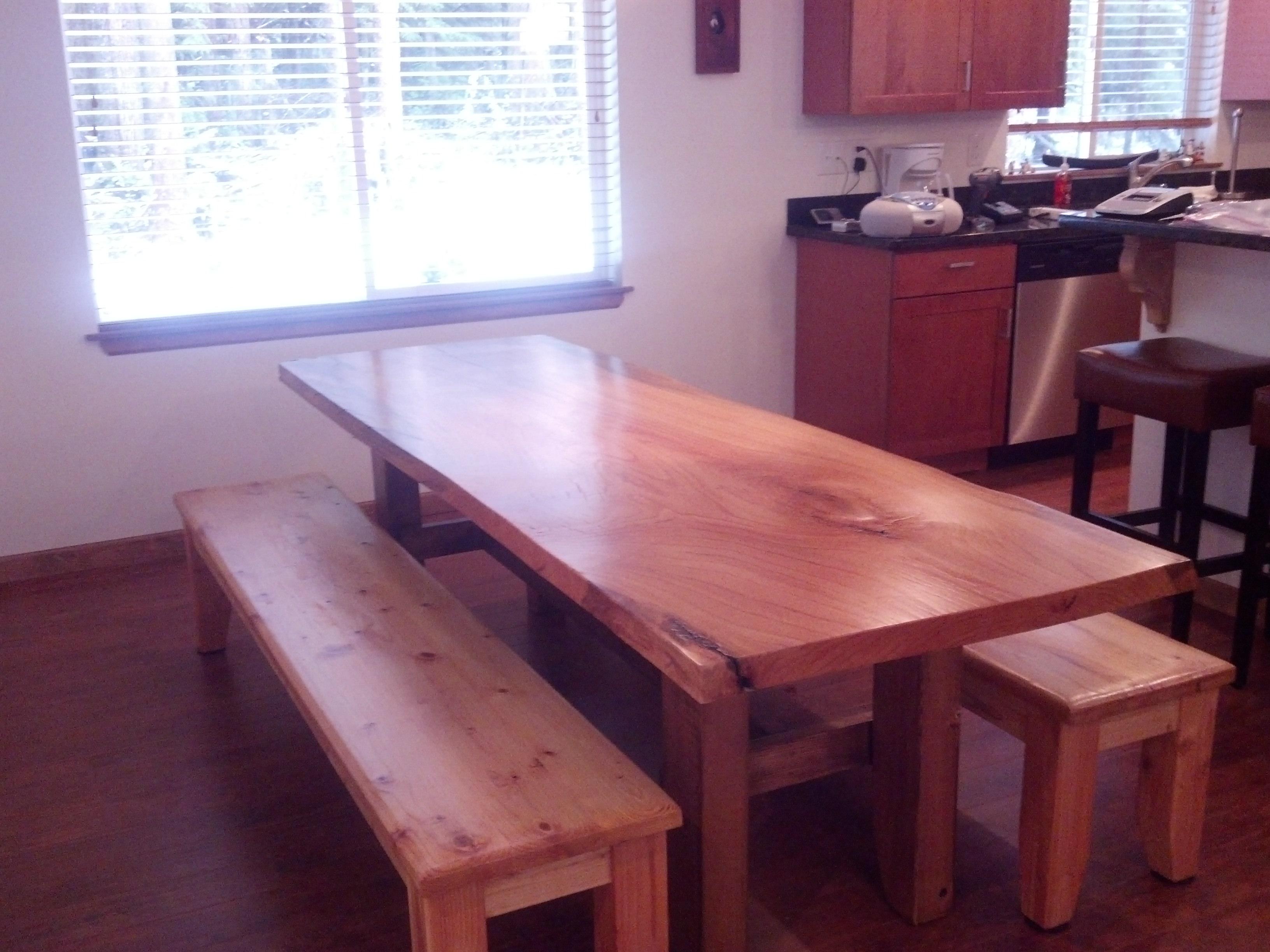 Live Edge Slab Table seats 10!
