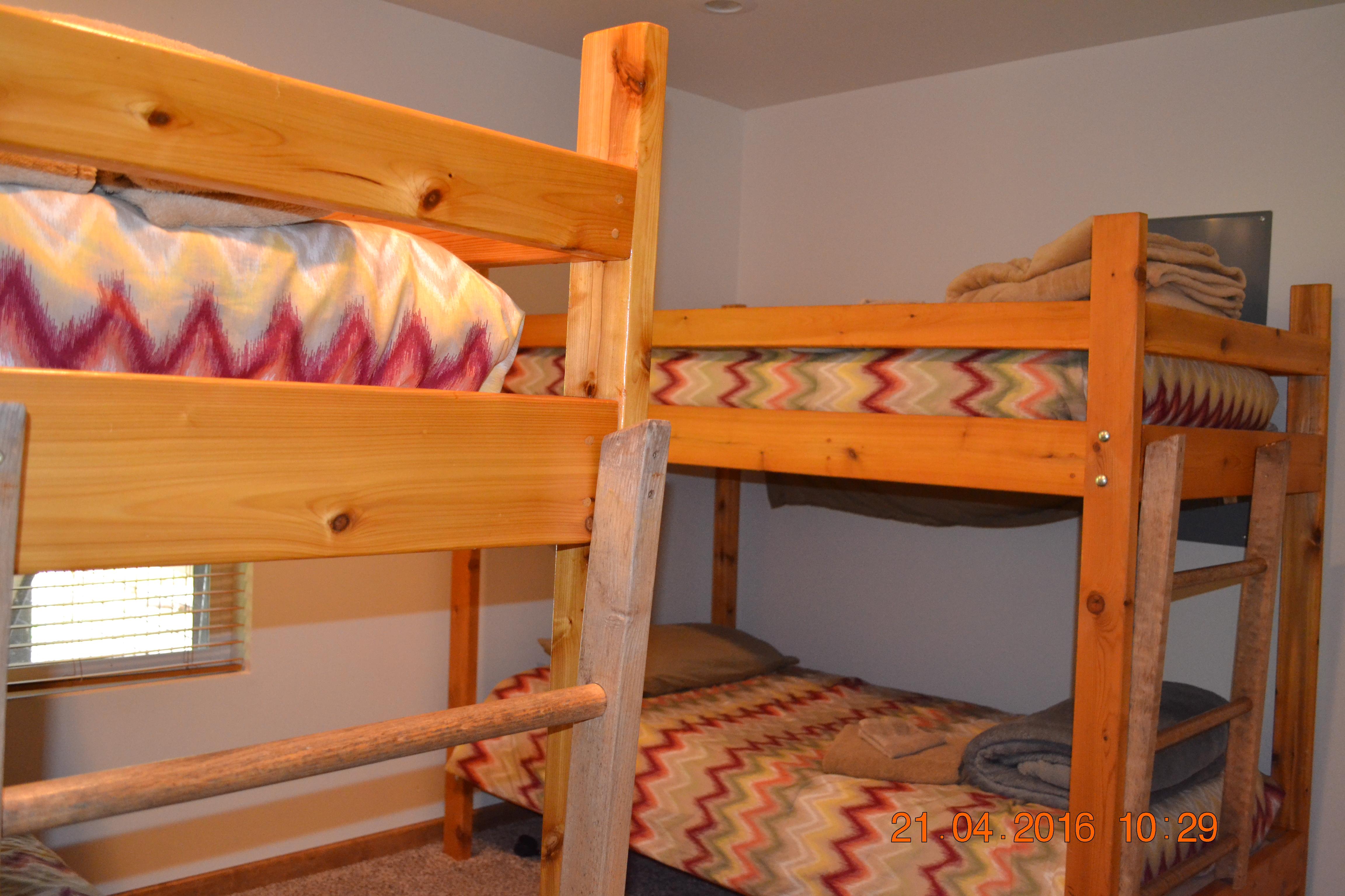2 sets of Twin Bunks in the downstairs bedroom