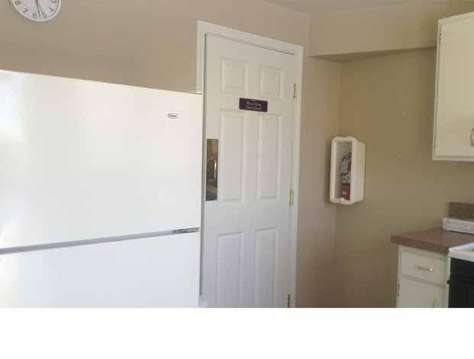 Entrance to restrooms, hot tub and laundry