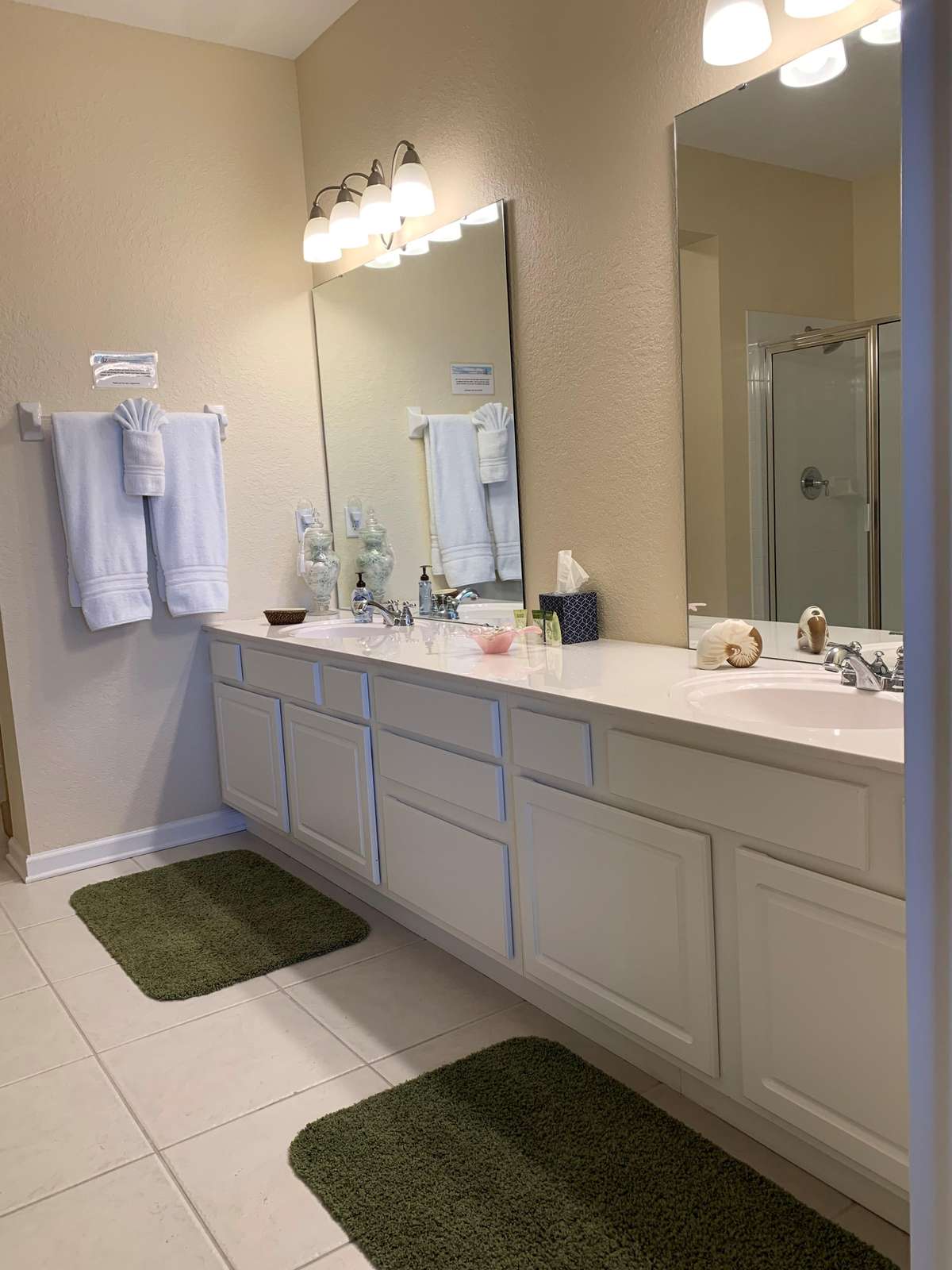 Master bathroom with double sinks