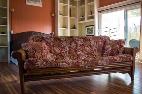Living area (futon sofa)