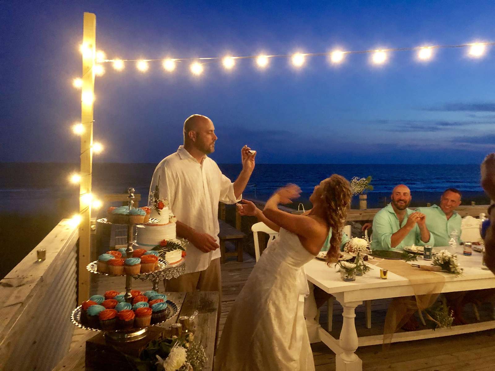 Wedding reception on the deck of the Quiet Lady