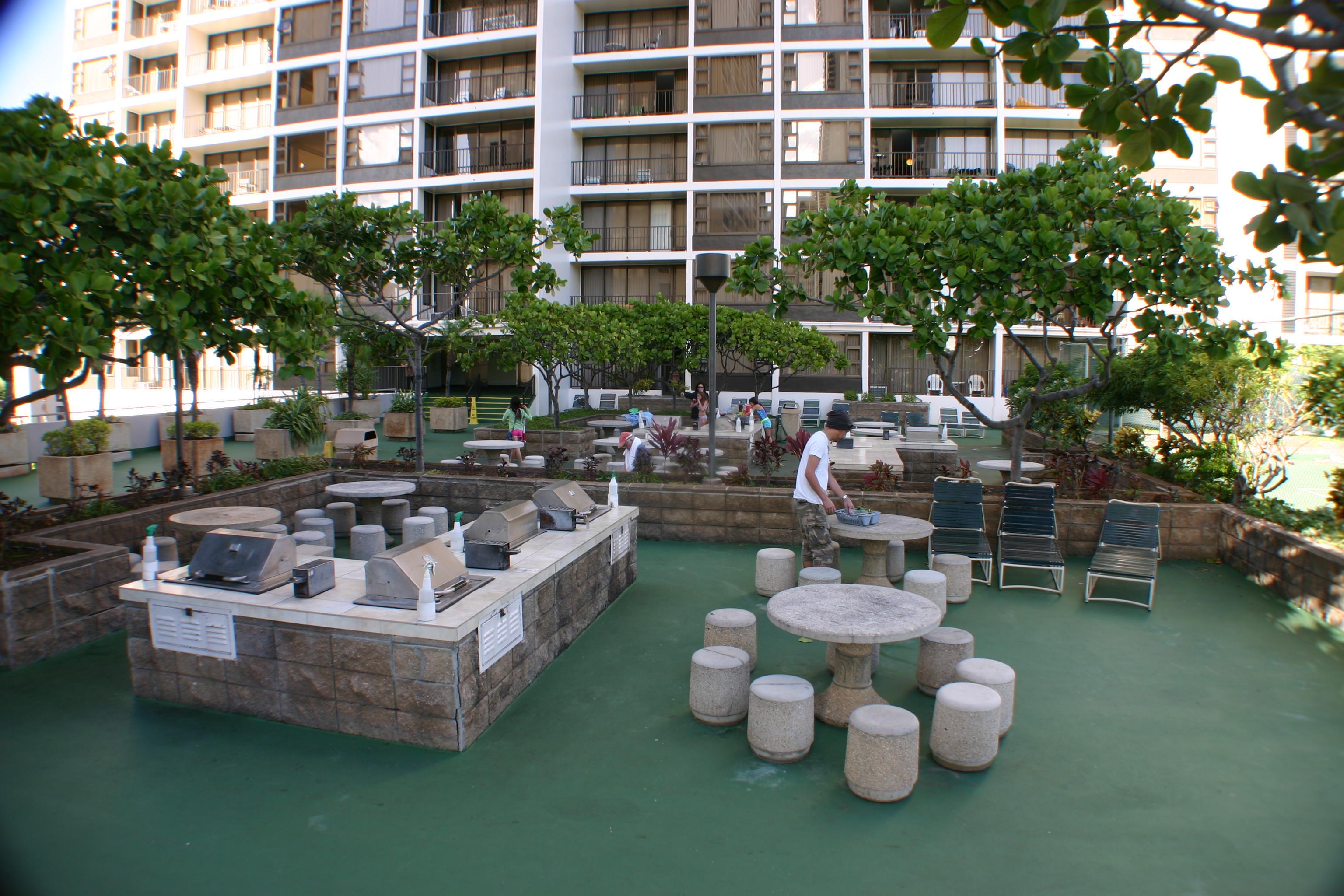 BBQ area on the recreation deck