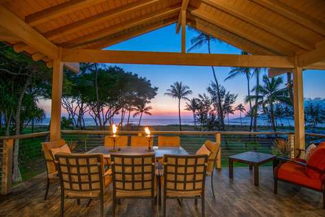 Sunset dining on your private deck