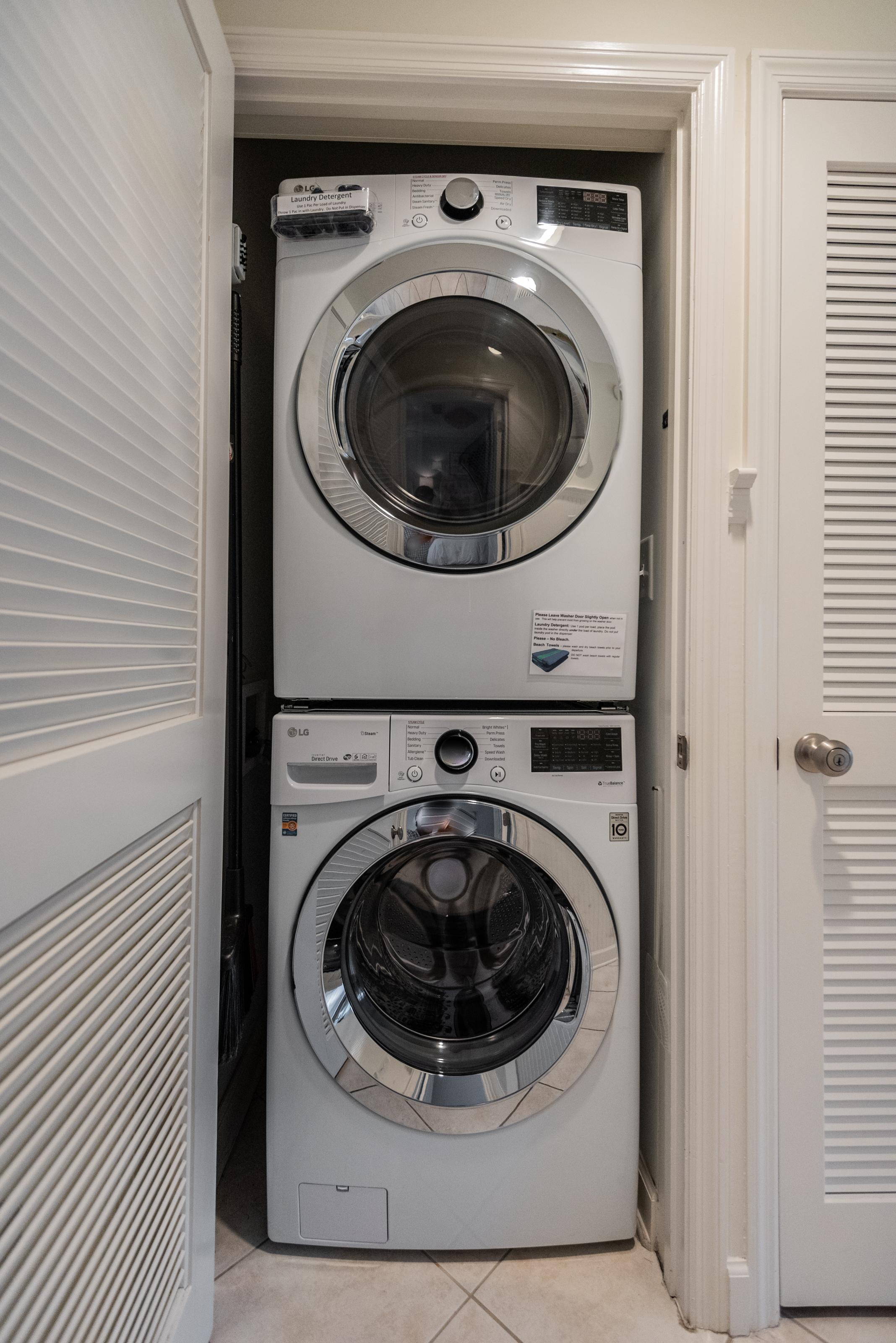 Washer and Dryer inside the Villa