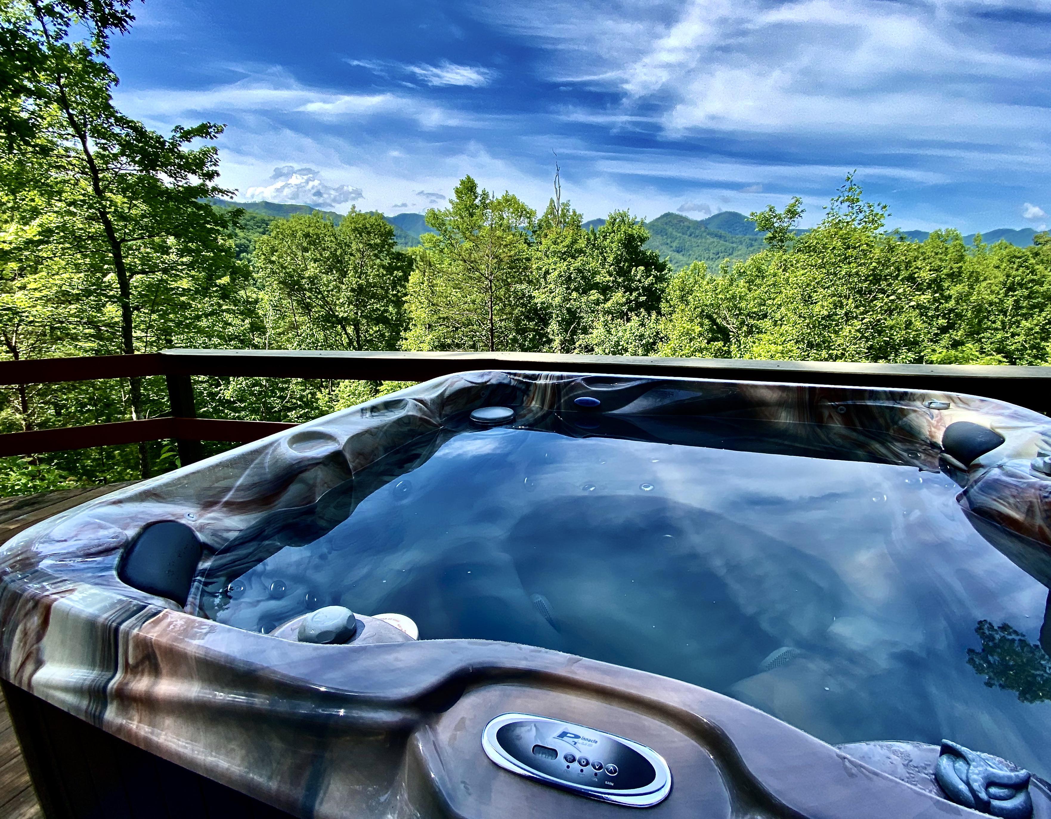 Star Gazing while relaxing in the New (2020) and Sparkling Hot Tub is Magical...