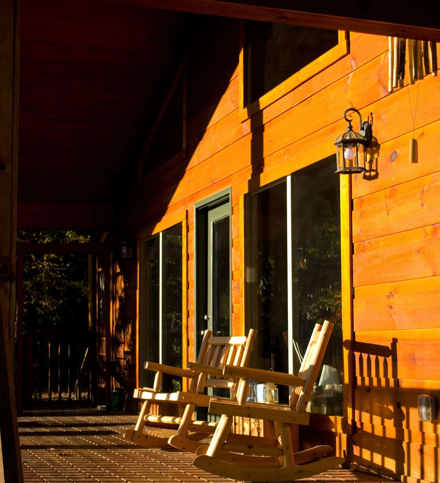 Covered Deck overlooking the Mountain Views (Photo taken by a Guest 2015)