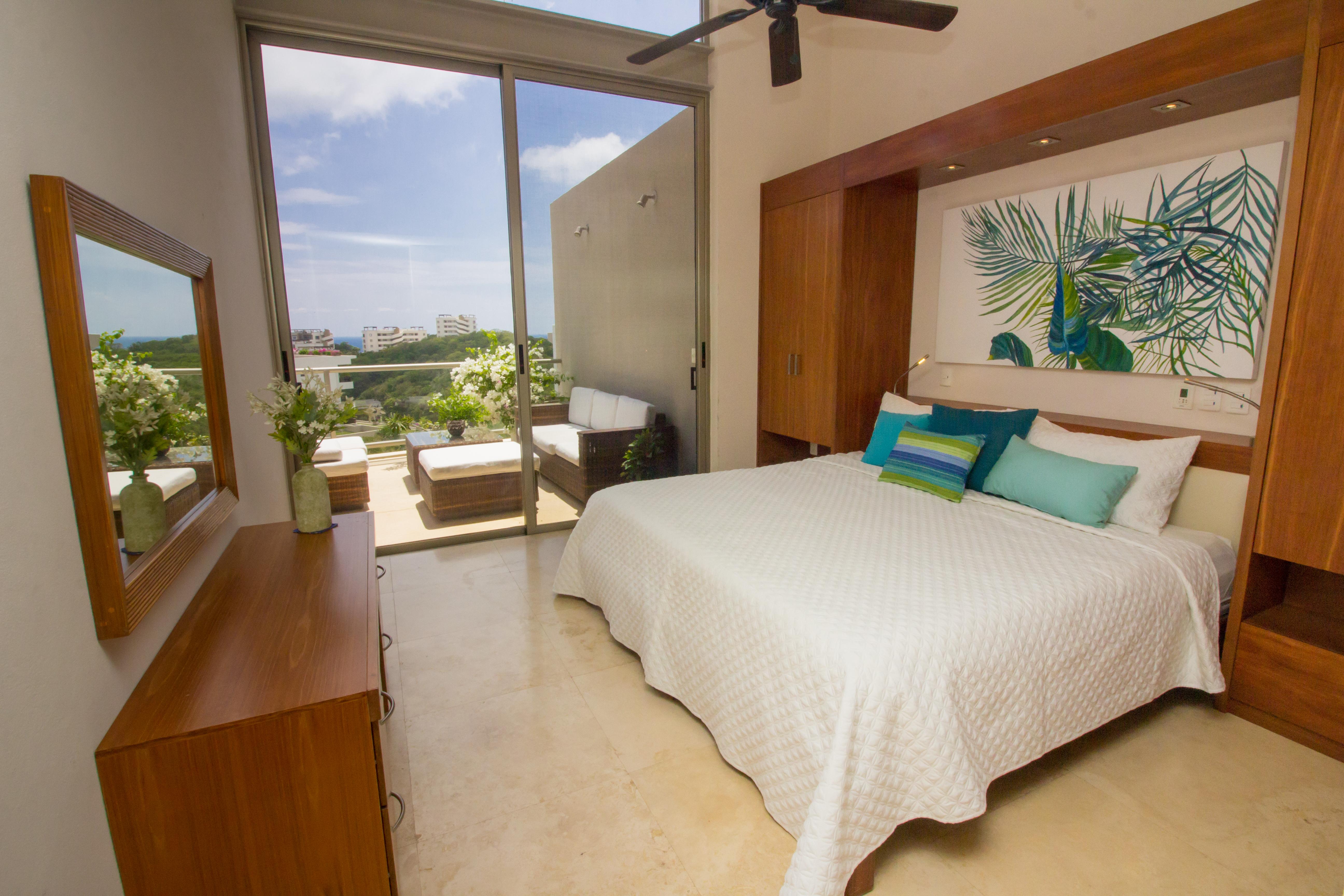 King bed in master bedroom