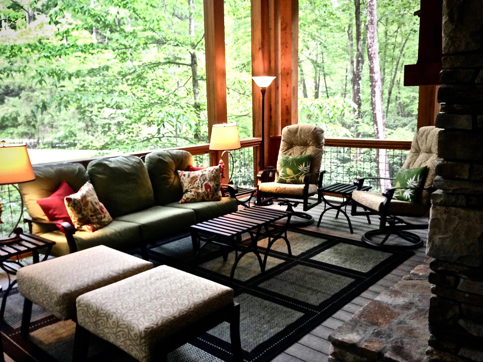 Screened Room is Perfectly Placed along the Melodious Creek