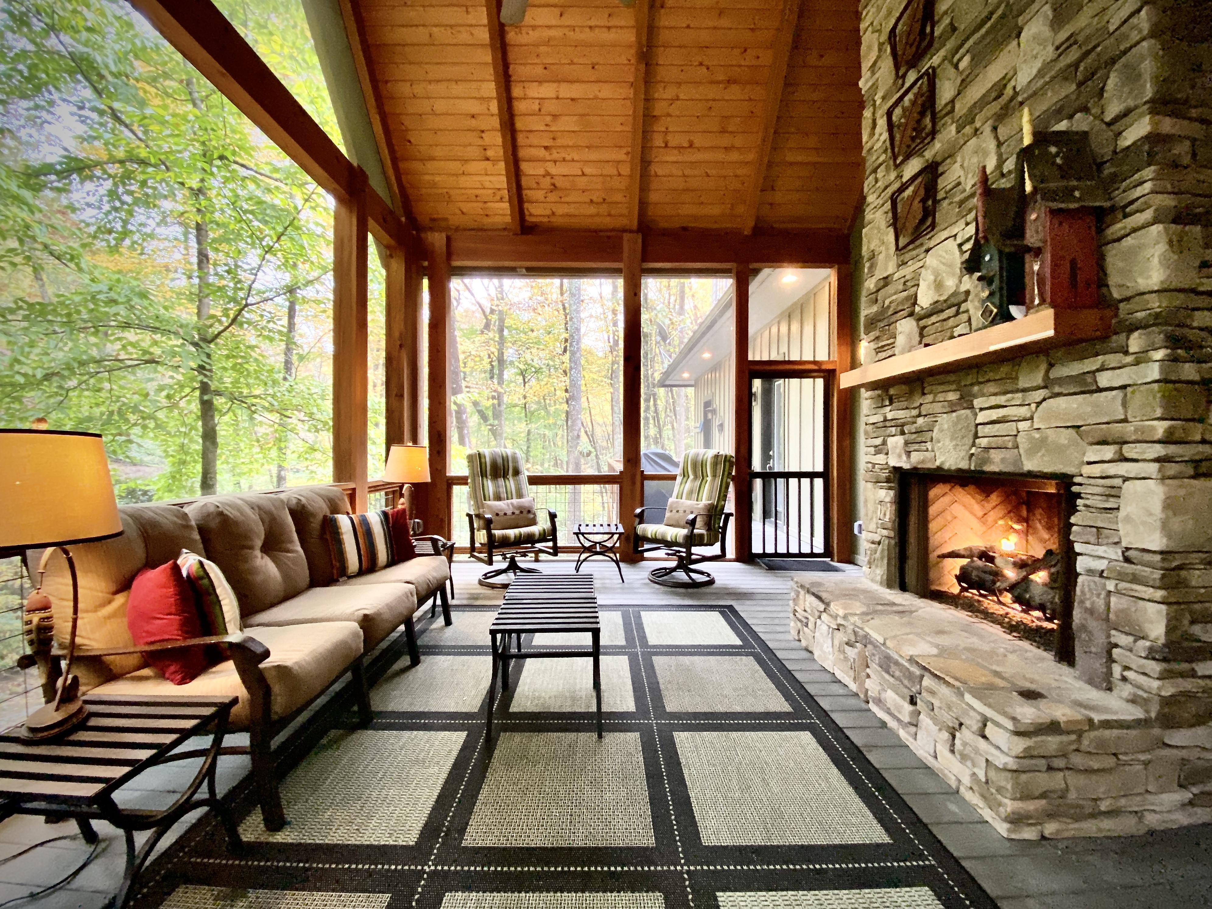 Enjoy Nature and the Gentle Warmth of the Outdoor Fire Place