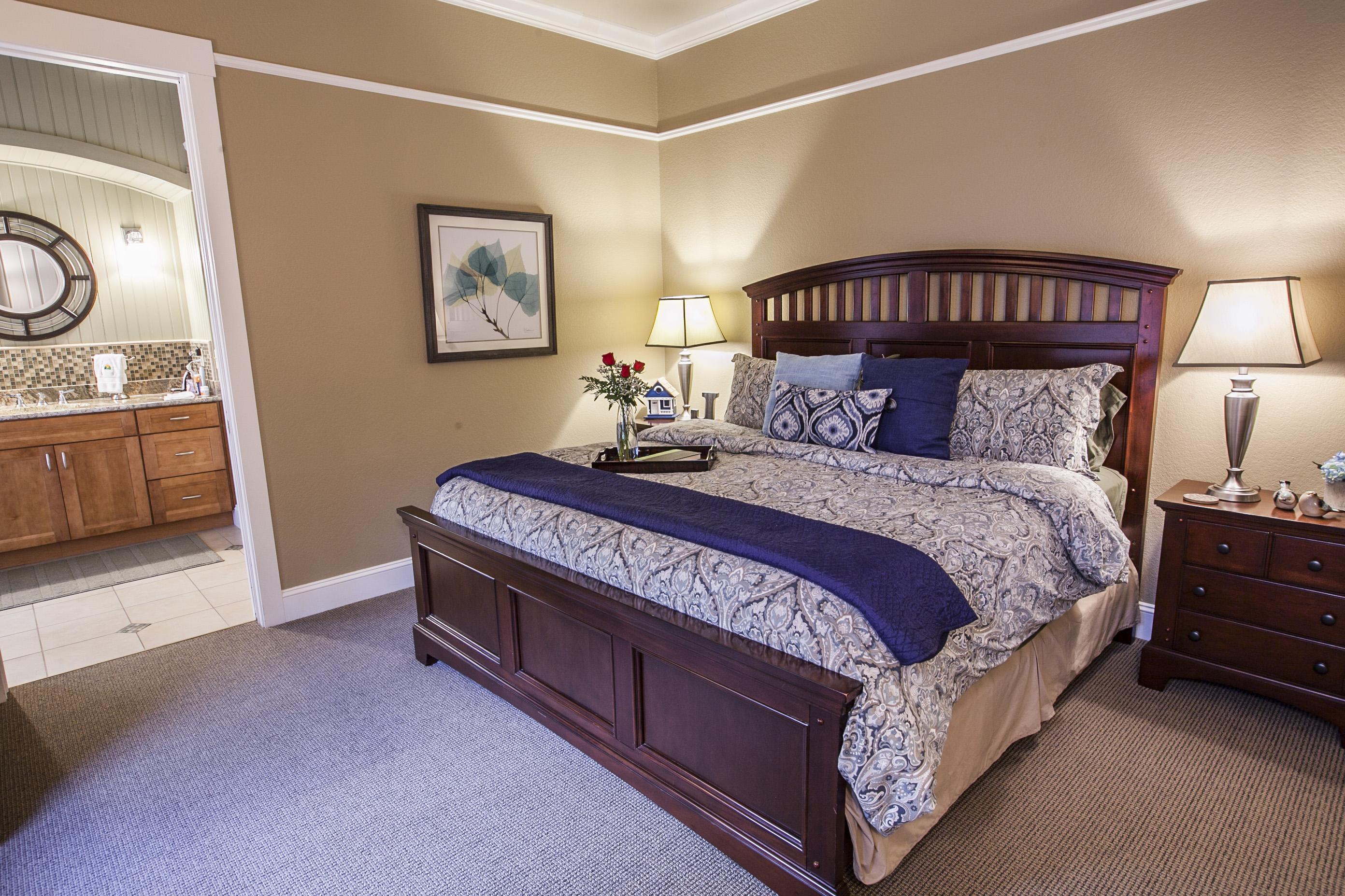King Bed in the Master suite with Luxurious Linens (on Main level)