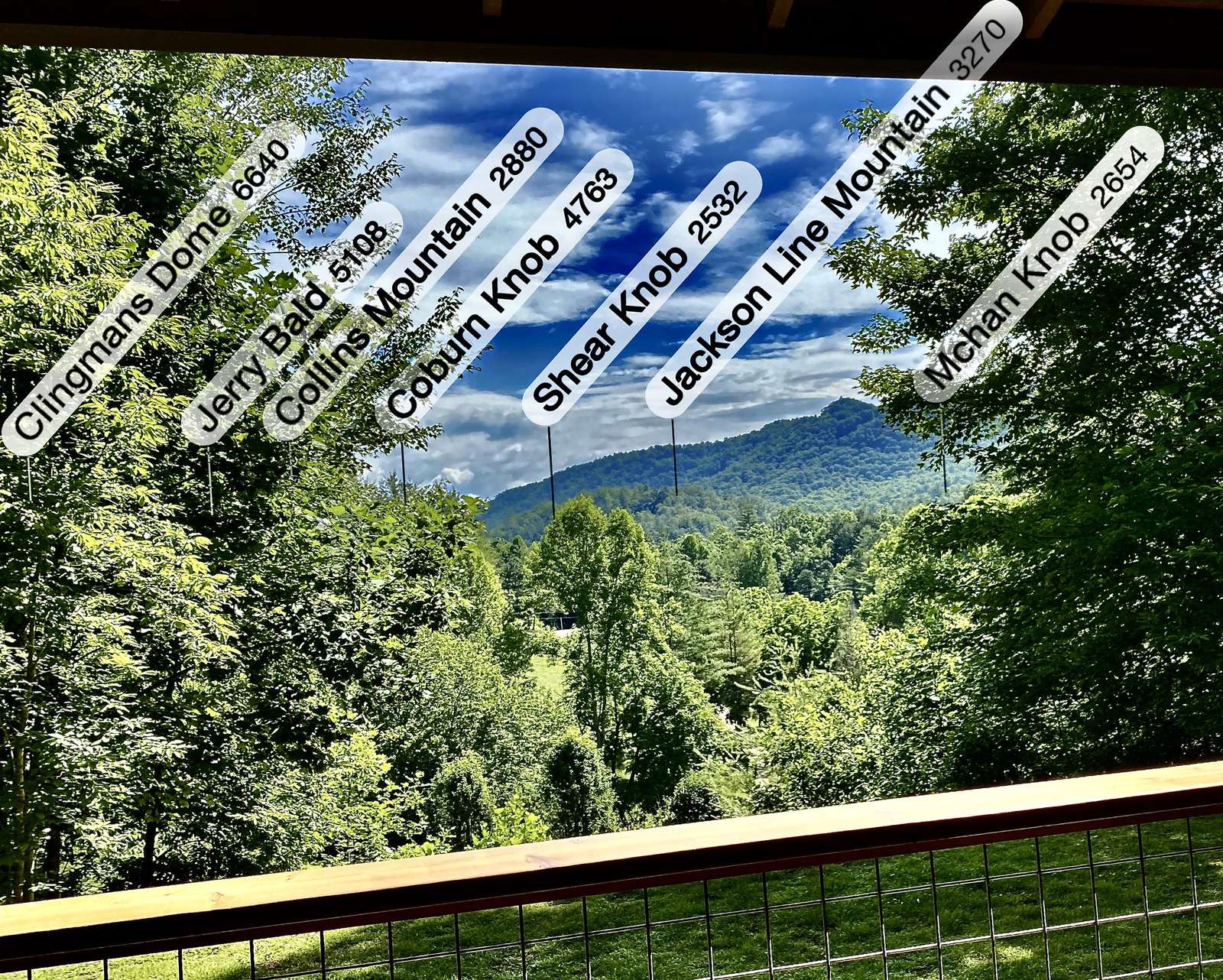 Looking over the layers of Mountains and National Forest that surrounds the Cabin