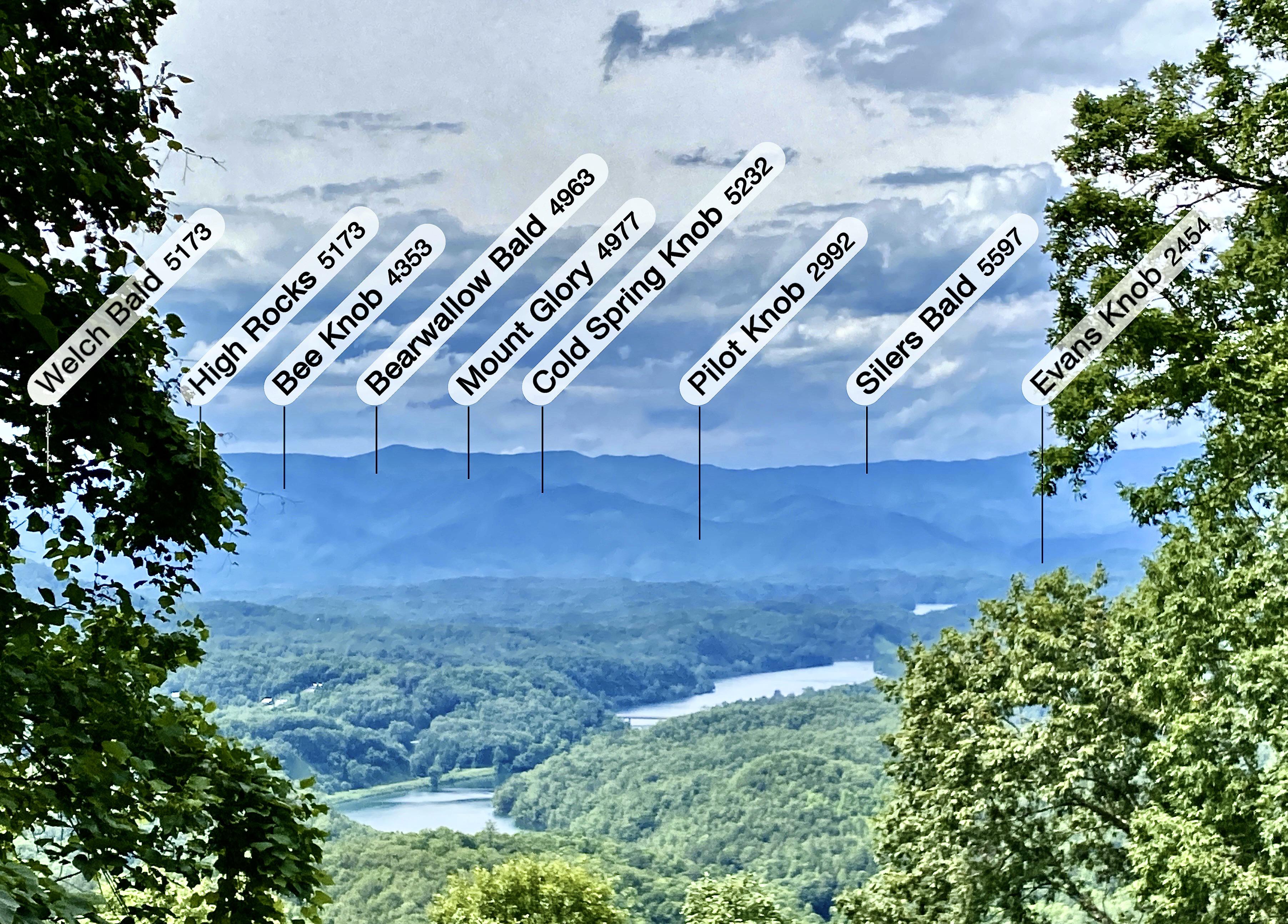 Layers of Mountain Ranges are Viewed from the Cabin (Photo taken from the Deck)