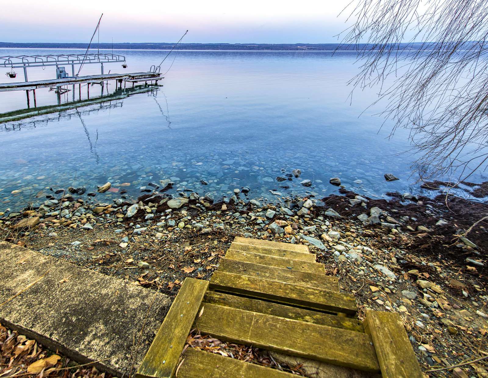 Shoreline in front of house