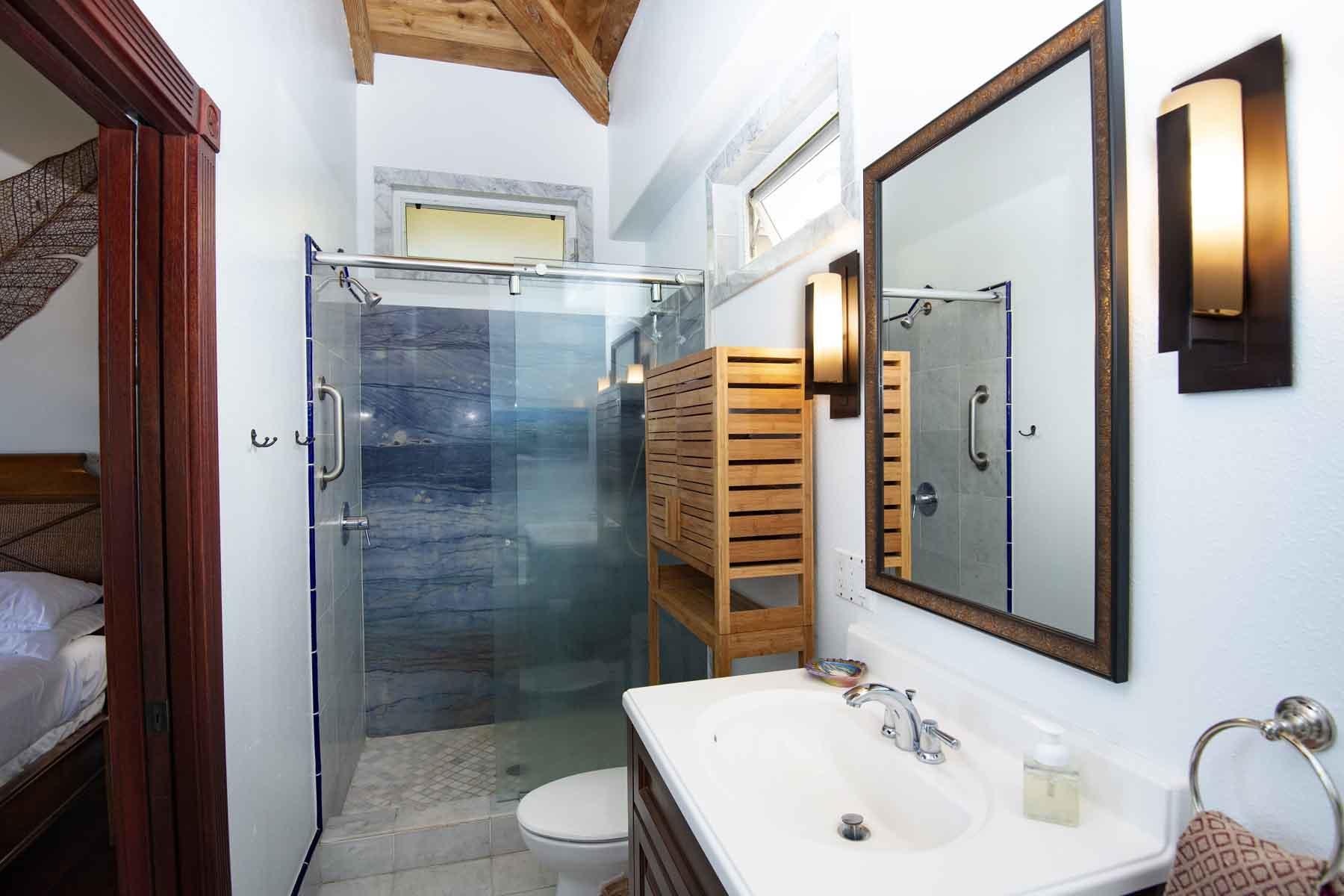 Left view of bathroom.