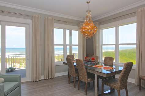 Gulf from dining room with deck access