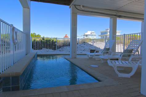 Pool with waterfall feature