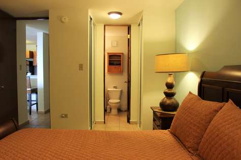Master bedroom with private bathroom