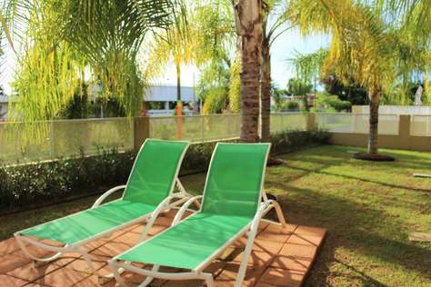 Lounge chairs by the pool