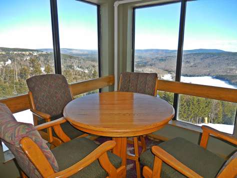 Mountain Lodge viewing areas overlook the slopes and West Virginia mountains!