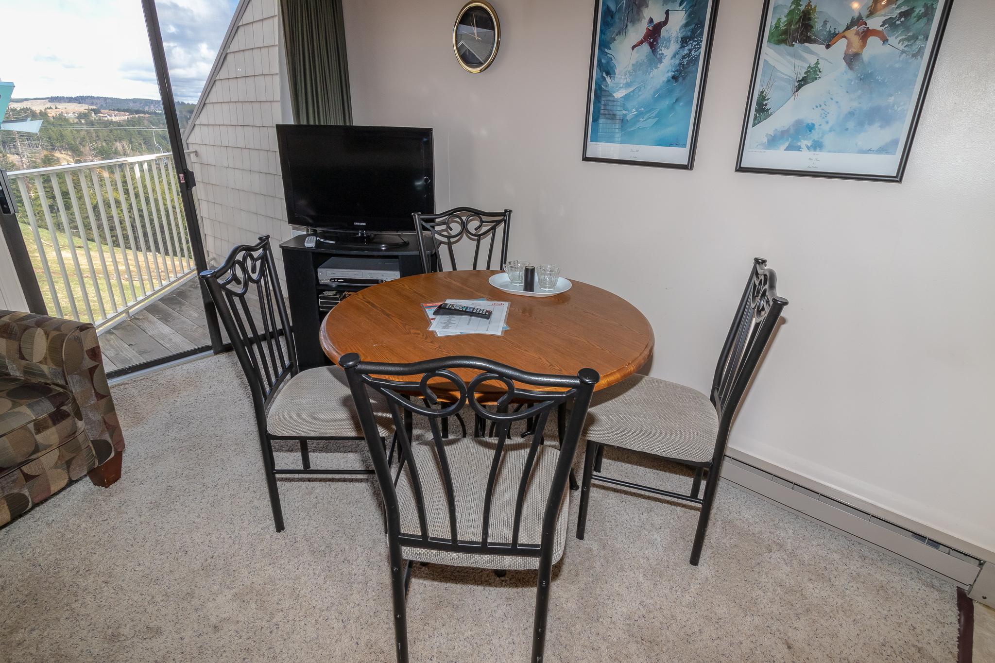 ML332 table seats four (4) comfortably for in-room meals!