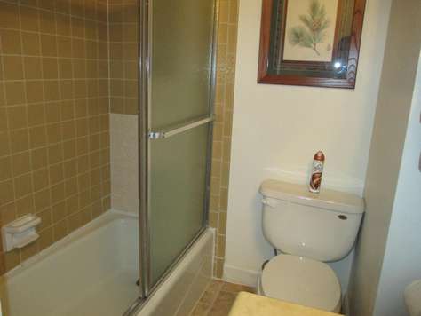 Your full bathroom has a shower/tub.