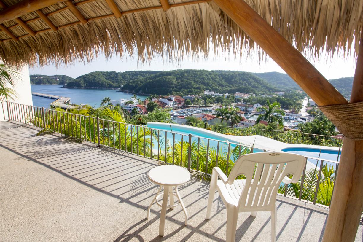 Shared palapa area to relax and sip on a margarita