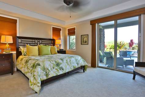 Master bedroom opens up onto the pool