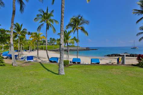 Mauna Lani Beach club access included - key card required for entry