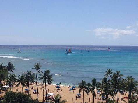 Waikiki Beach is right out the hotel