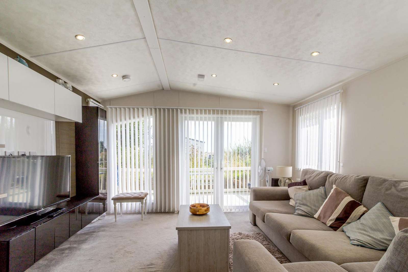 Very modern feel to this spacious lounge