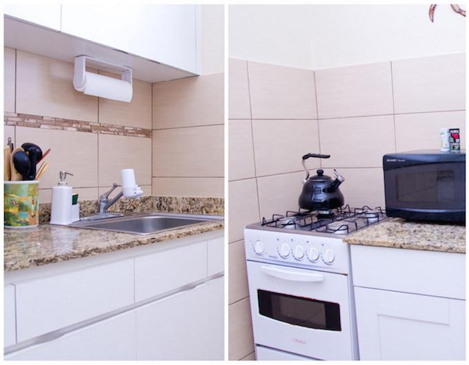 You have a full kitchen with cookware