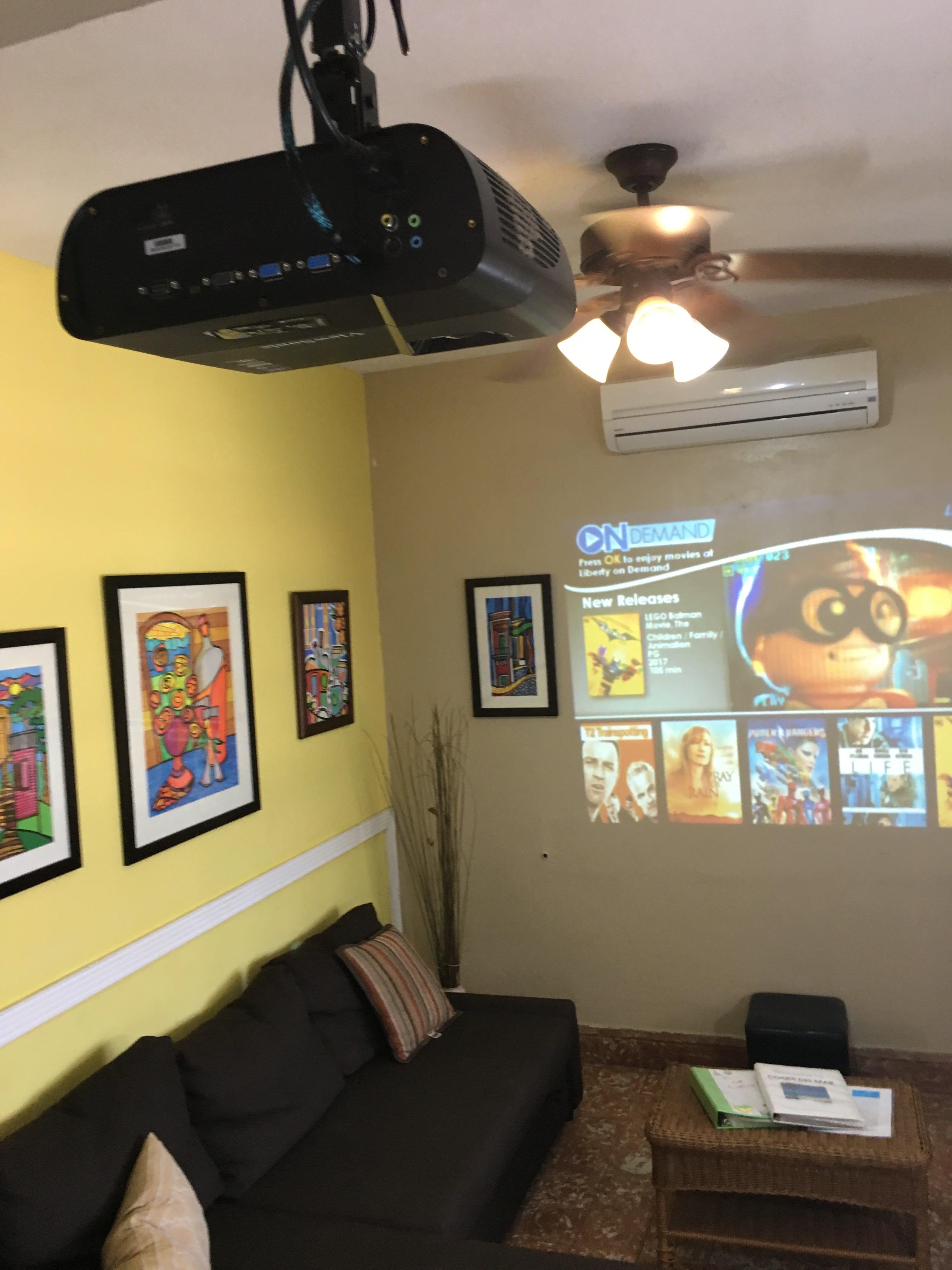 Enjoy our projector for NetFlix, Roku etc