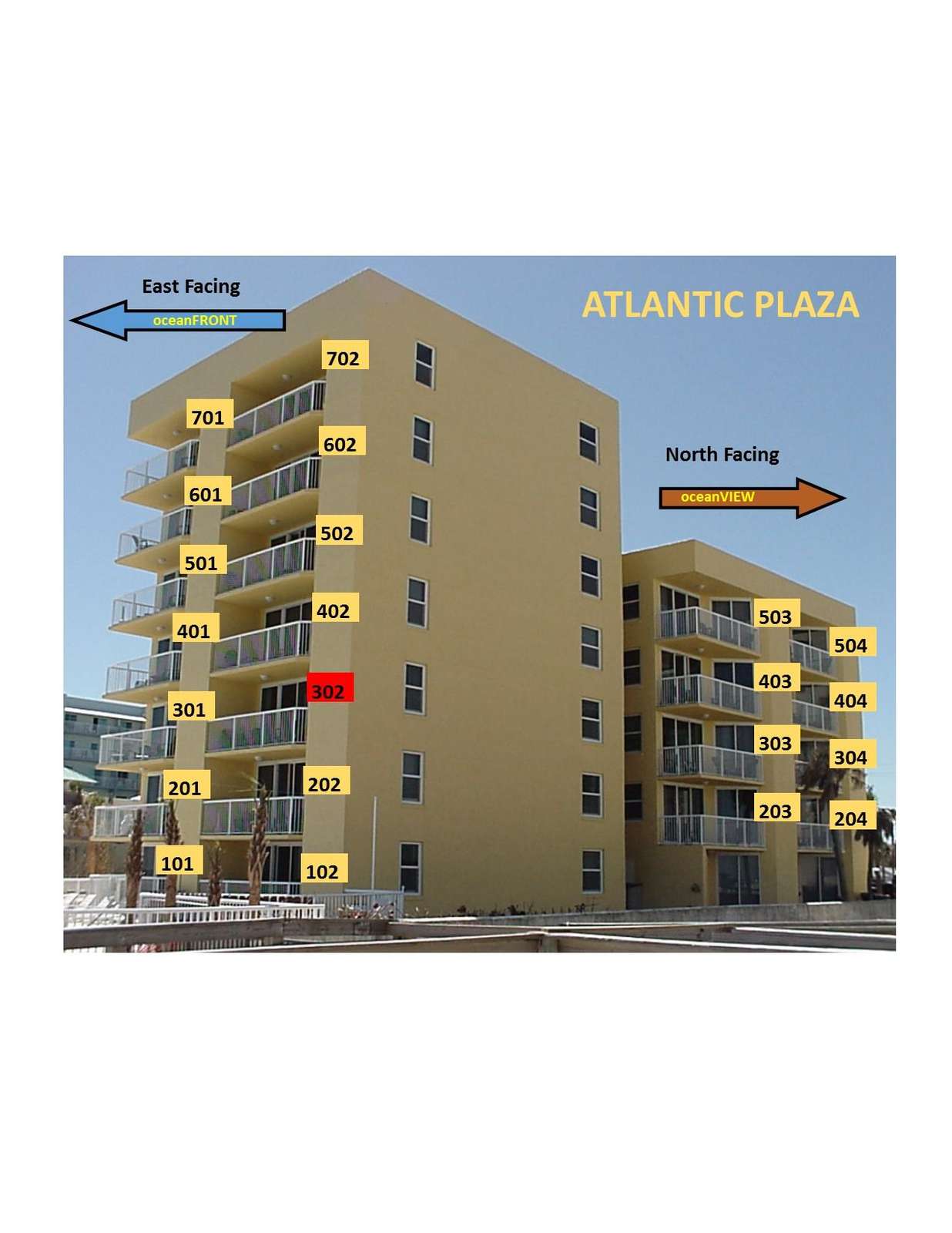 OceanFRONT unit 302 3rd floor
