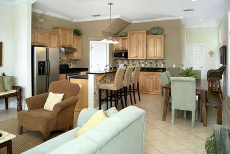 Kitchen & Dining from Living Room