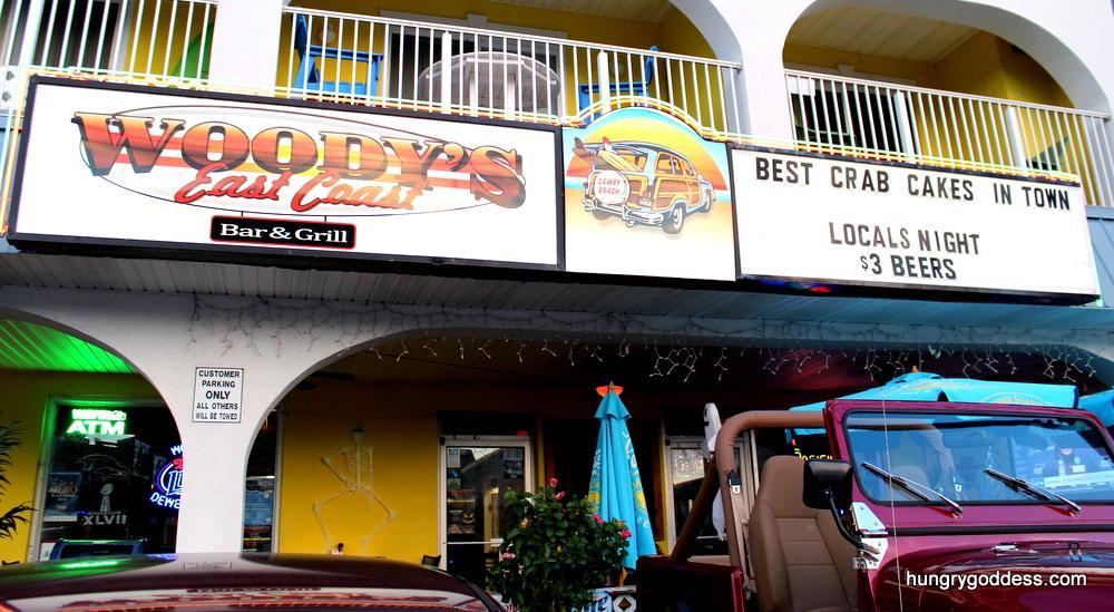 Ground floor restaurant "Woody's East Coast Bar & Grill" Famous for their one of kind crab cakes!