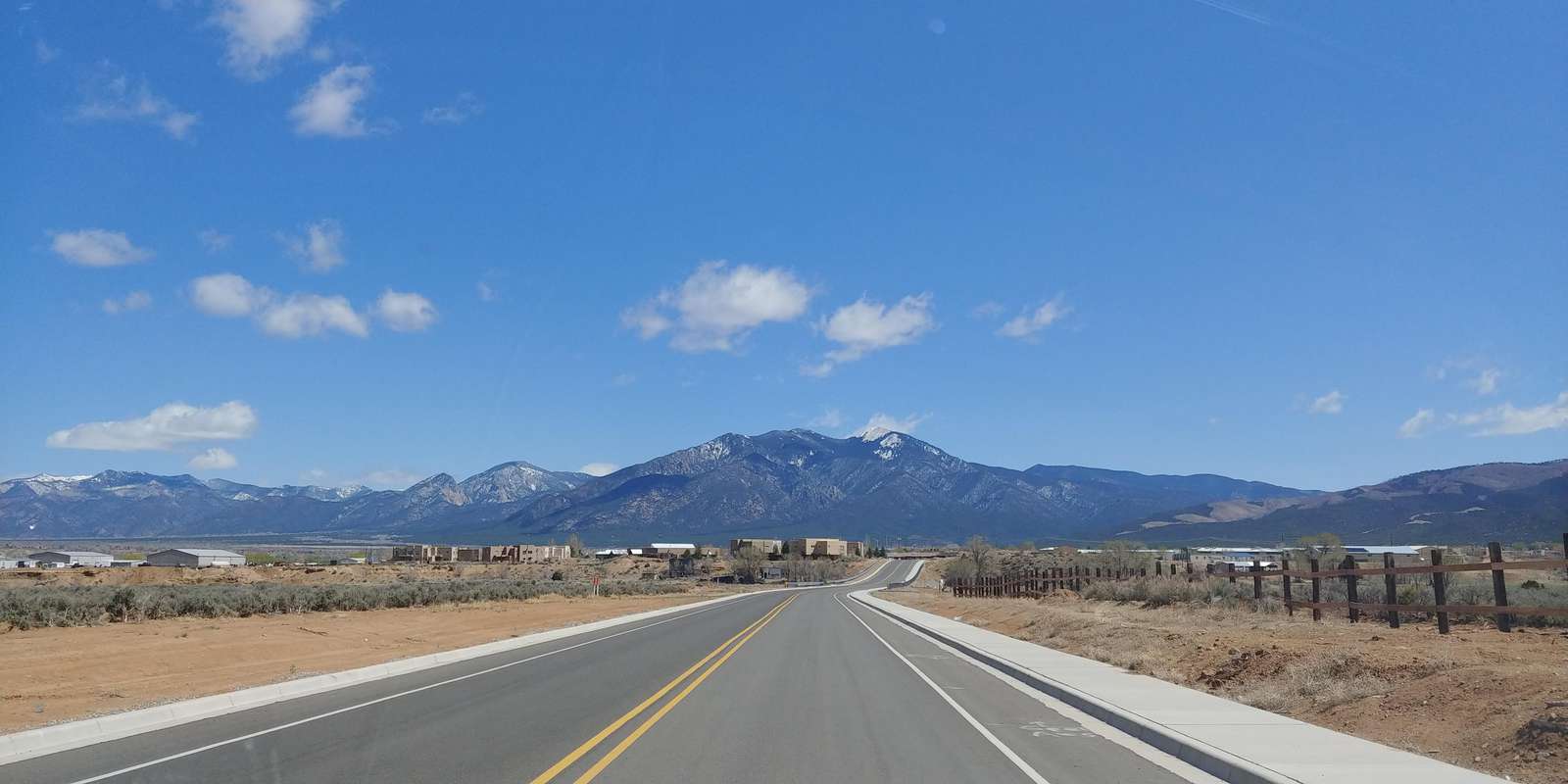 Driving up to Taos Ski Valley
