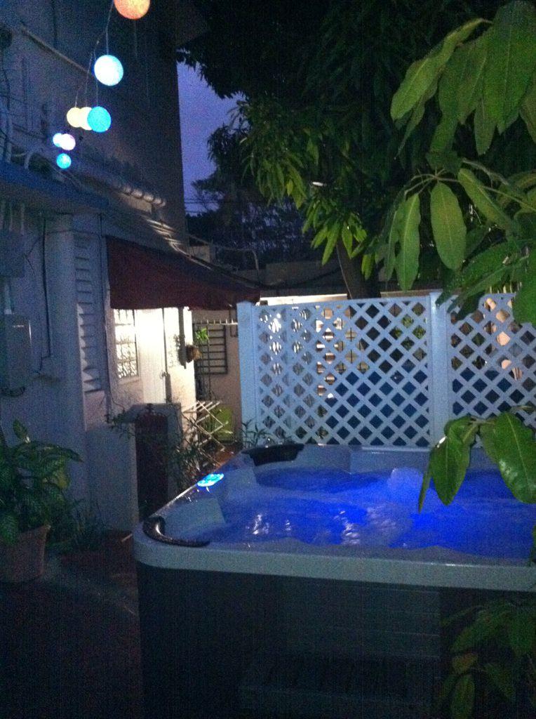 Relax in our jacuzzi, day or night