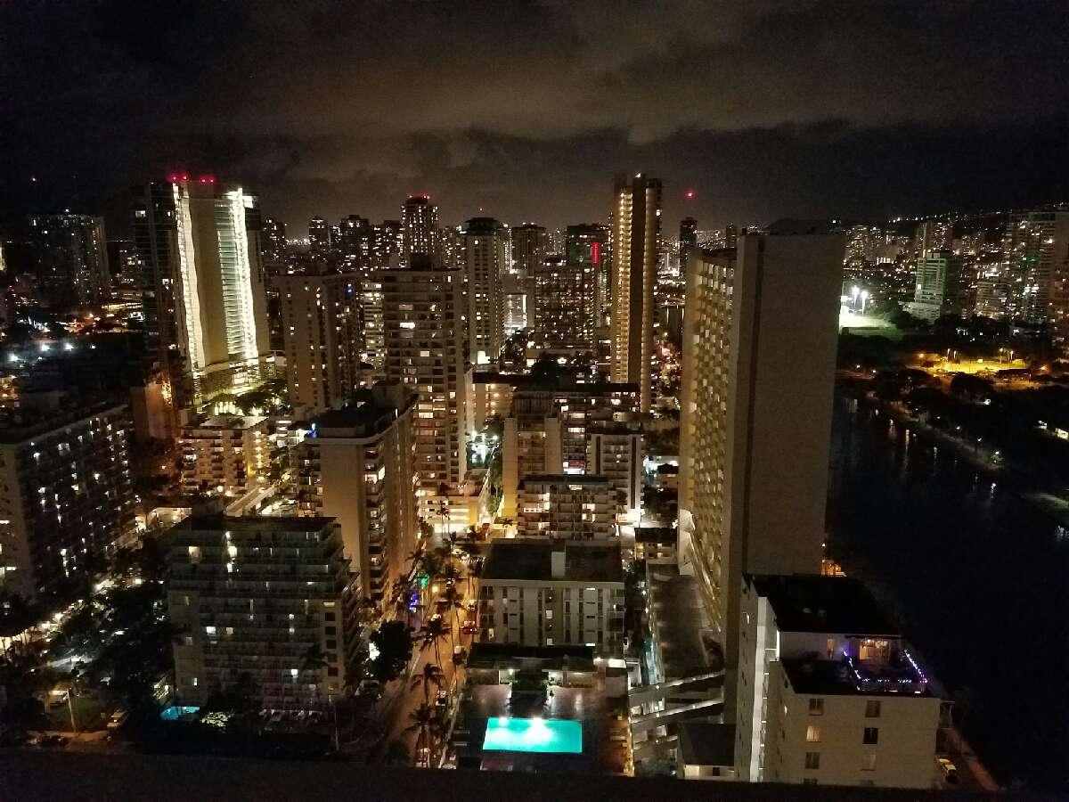City lights from the Lanai