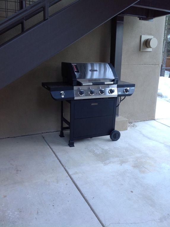 The is the new gas grill. Unit 101 and 102 will need to share it.