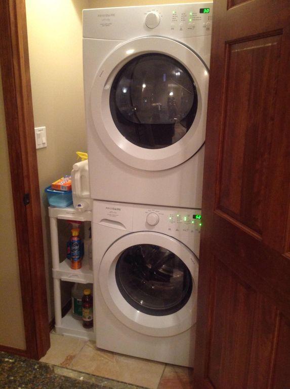 The laundry with all laundry and cleaning supplies. Located next the kitchen.