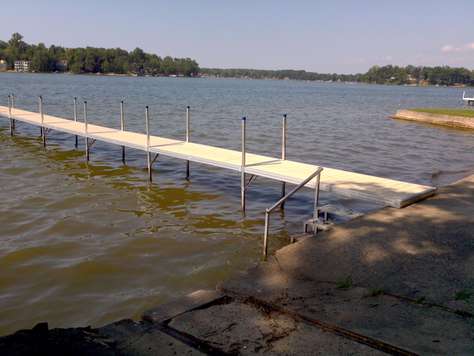 Dock and stairs to swimming area