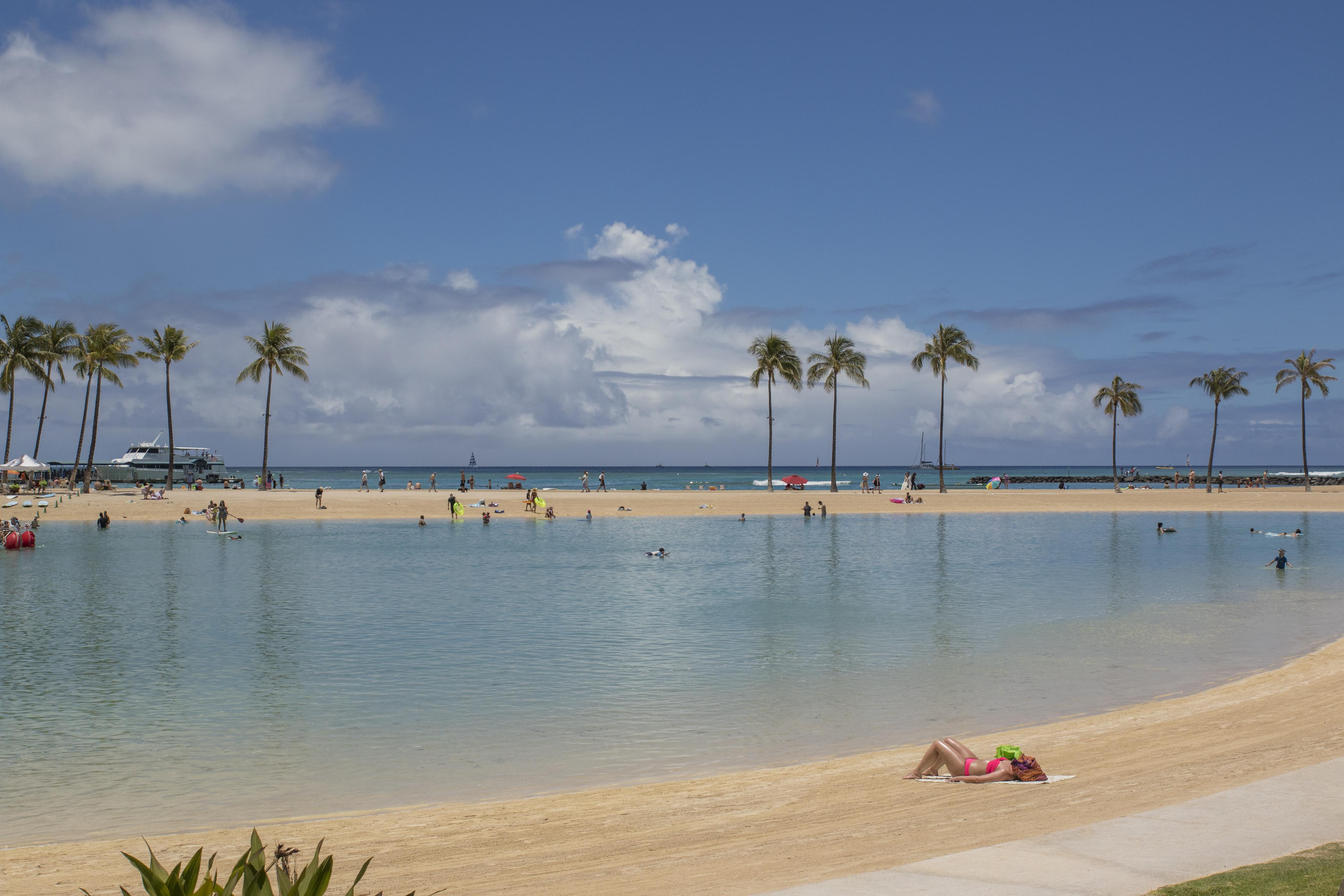 The Hilton Lagoon is just steps away.