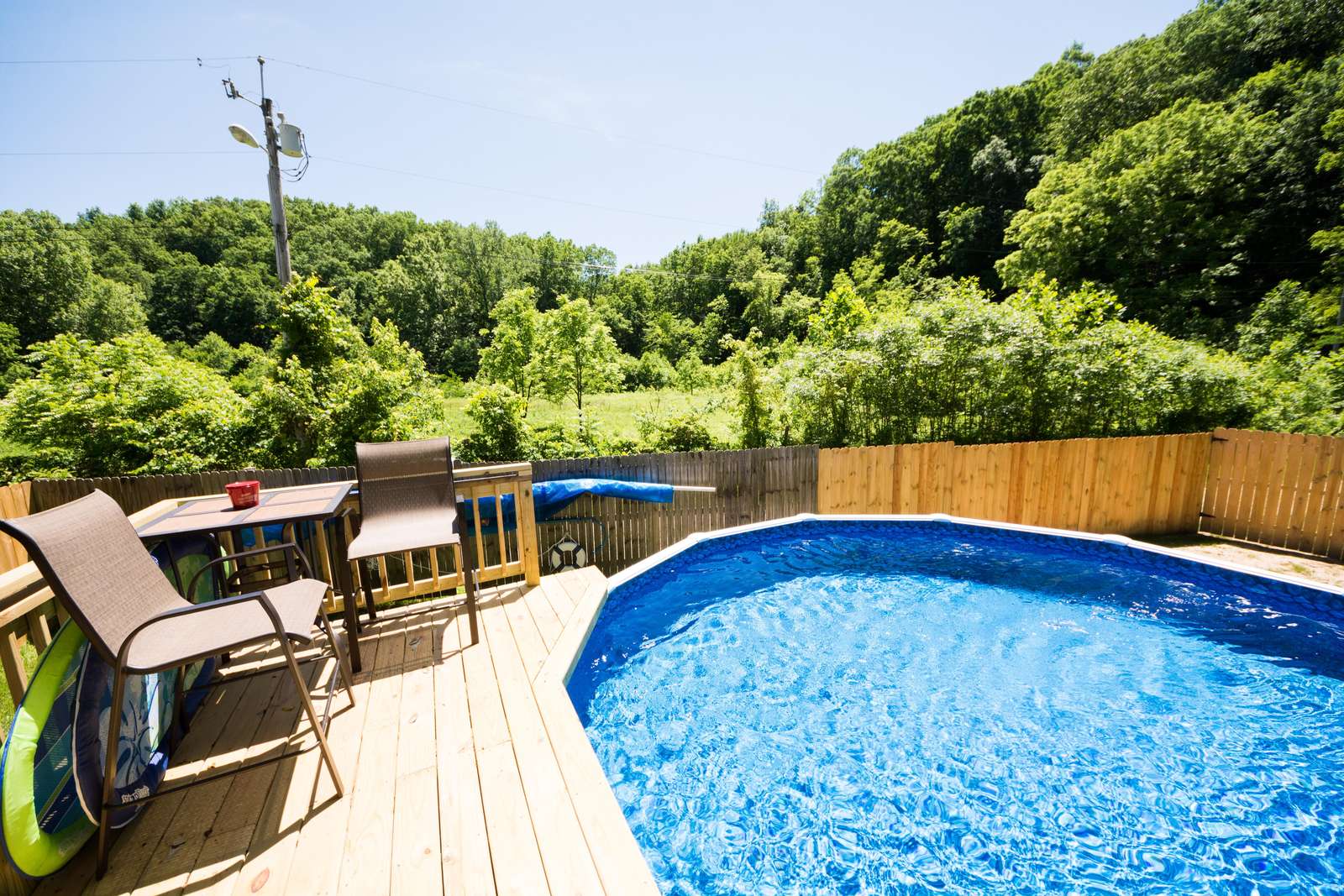 Pool open June, July, August