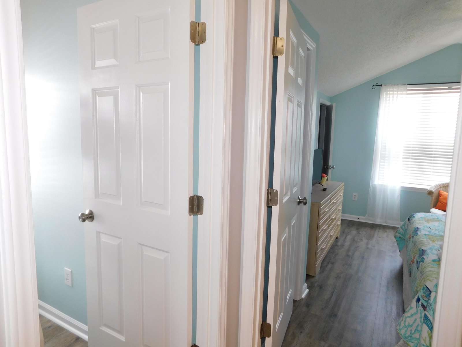 Hall upstairs bunk on left King master straight ahead
