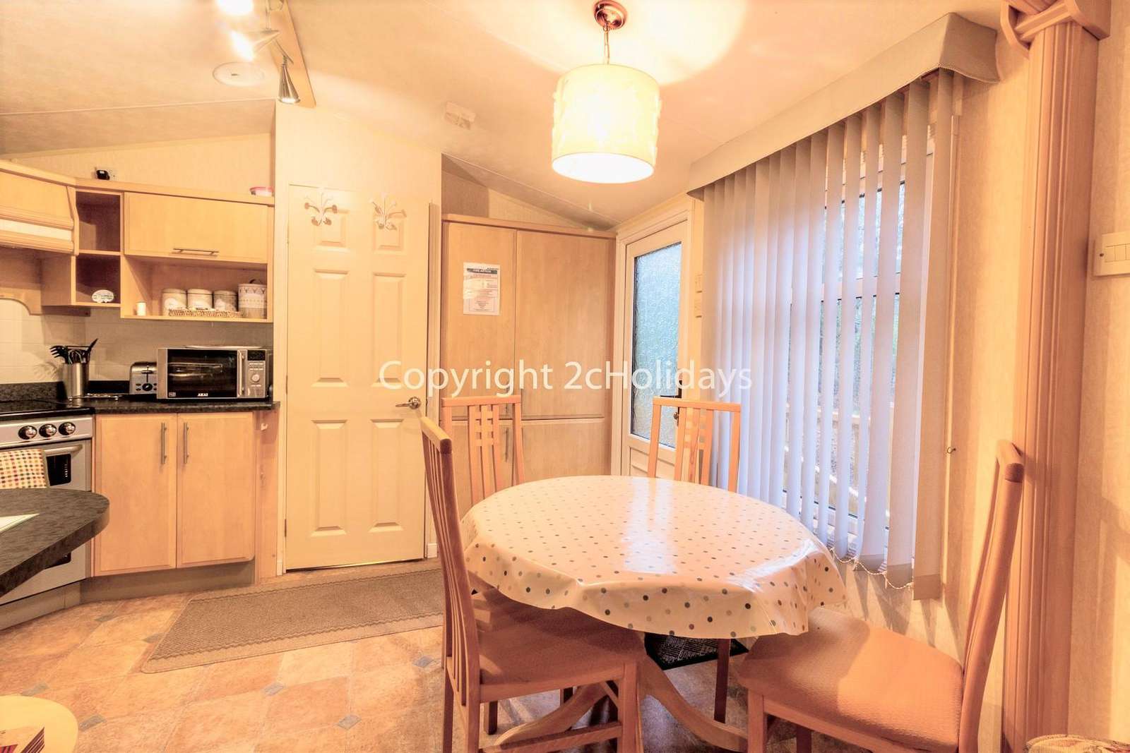 A great space to dine with your family or friends in this self-catering accommodation