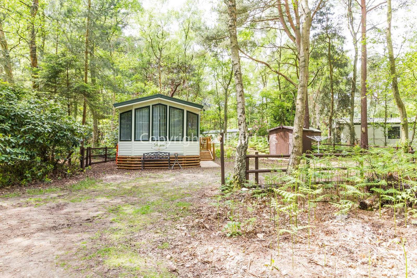 6 berth accommodation with a fantastic woodland view!